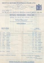 Bristol Rovers Reserves v Walsall Reserves 17-Jan-1970