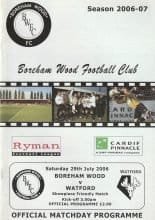 Boreham Wood v Watford 29-Jul-2006