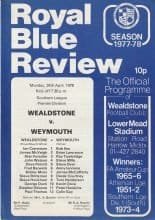 Wealdstone v Weymouth 24-Apr-1978