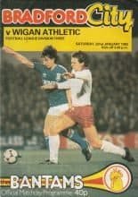 Bradford City v Wigan Athletic 22-Jan-1983