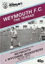Weymouth v Wycombe Wanderers 25-Sep-1985