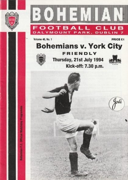 Bohemians Dublin v York City 21-Jul-1994