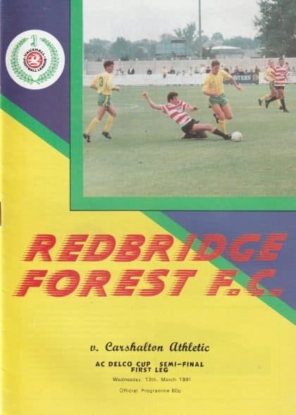 Redbridge Forest v Carlshalton Athletic 13-Mar-1991