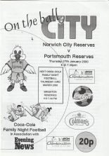 Norwich City Reserves v Portsmouth Reserves  27-Jan-2000