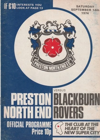 Preston North End v Blackburn Rovers 14-Sep-1974
