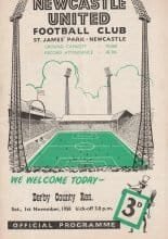 Newcastle United Reserves v Derby County Reserves 01-Nov-1958