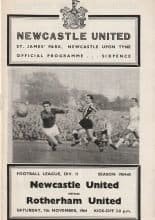 Newcastle United v Rotherham United  07-Nov-1964