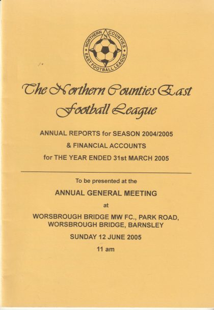 Northern Counties East Football Annual Report & Financial Accounts 2004/05