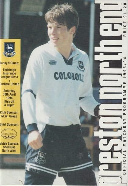 Preston North End v Carlisle United 30-Apr-1994