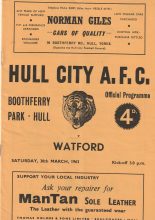 Hull City v Watford 30-Mar-1963
