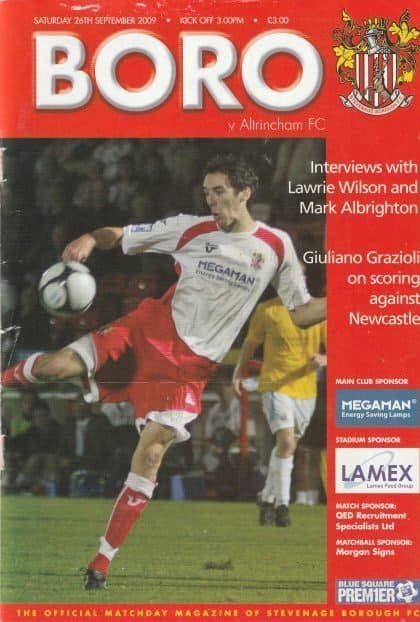 Stevenage Borough v Altrincham 26-Sep-2009