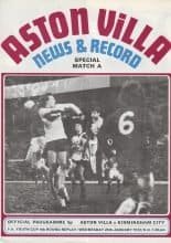 Aston Villa Youth v Birmingham City Youth 26-Jan-1972