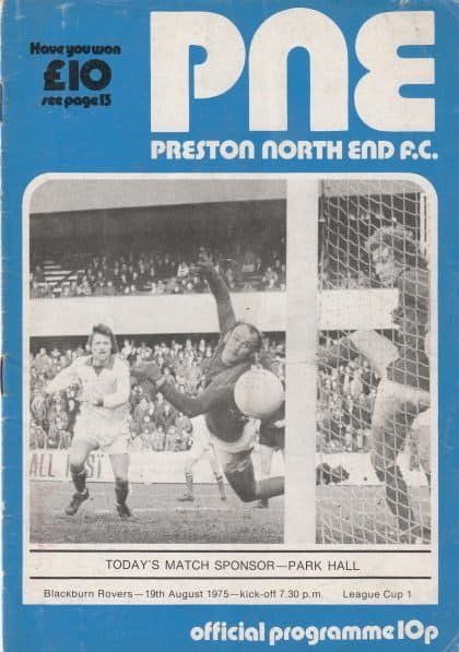 Preston North End v Blackburn Rovers 19-Aug-1975