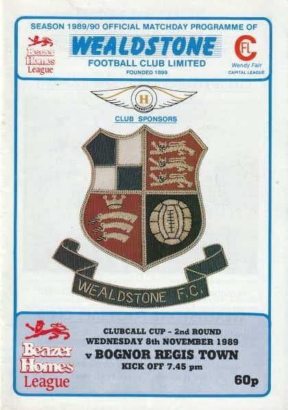 Wealdstone v Bognor Regis Town 08-Nov-1989