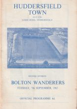 Huddersfield Town v Bolton Wanderers 07-Sep-1965