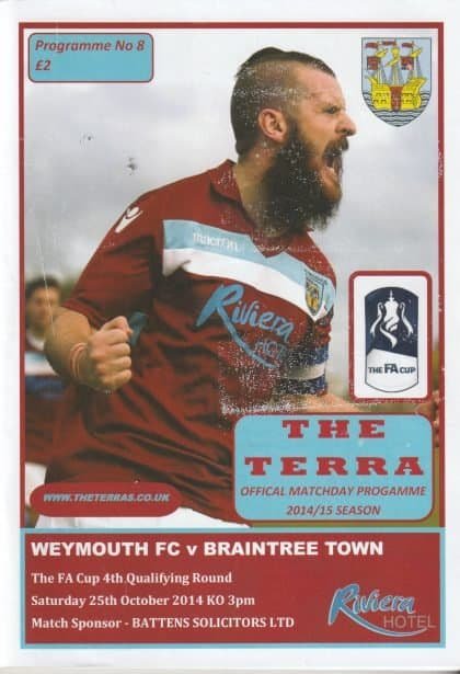 Weymouth v Braintree Town 25-Oct-2014