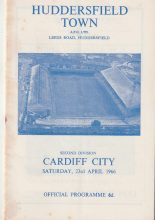 Huddersfield Town v Cardiff City 23-Apr-1966