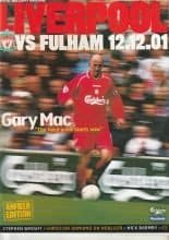 Liverpool v Fulham 12-Dec-2001