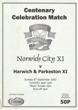 Norwich City XI v Harwich & Parkeston XI 08-Sep-2002