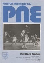 Preston North End v Hereford United 17-Sep-1977