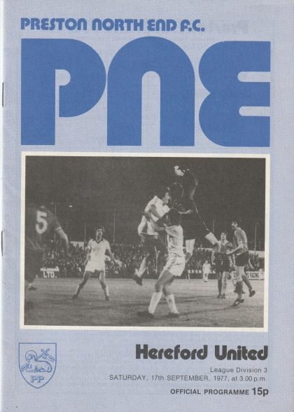 Preston North End v Hereford United 17-Sep-1977