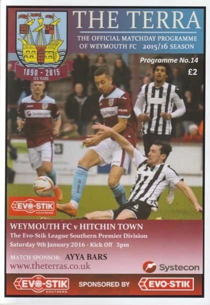 Weymouth v Hitchin Town 09-Jan-2016