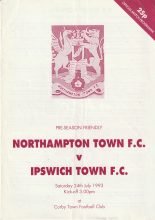 Northampton Town v Ipswich Town 24-Jul-1993
