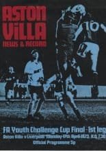 Aston Villa Youth v Liverpool Youth 17-Apr-1972