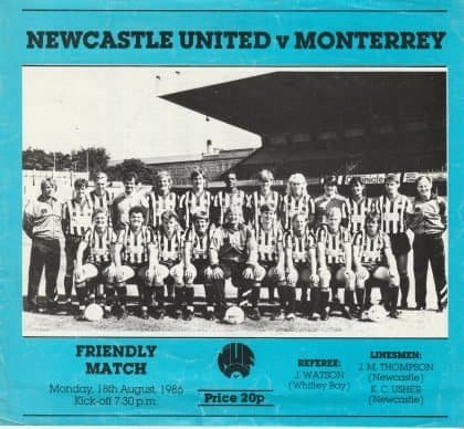 Newcastle United v Monterrey 18-Aug-1986
