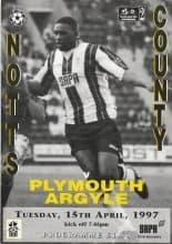 Notts County v Plymouth Argyle 15-Apr-1997