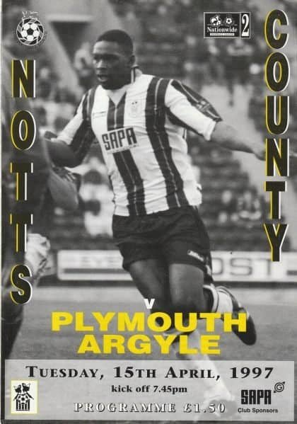 Notts County v Plymouth Argyle 15-Apr-1997