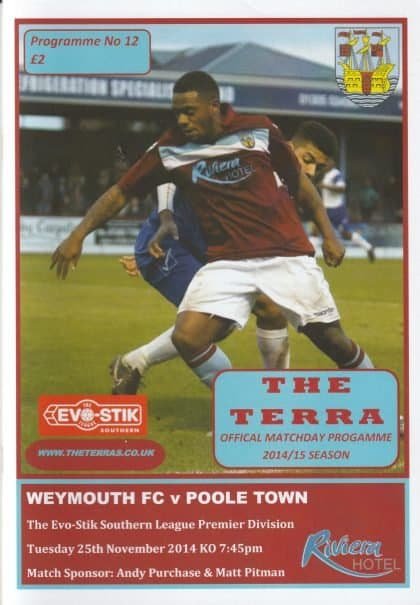 Weymouth v Poole Town 25-Nov-2014