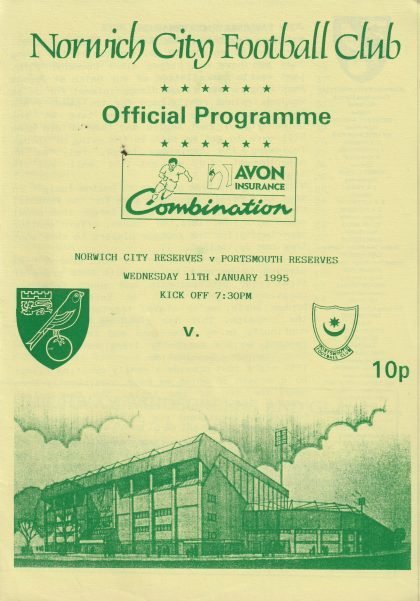 Norwich City Reserves v Portsmouth Reserves  11-Jan-1995