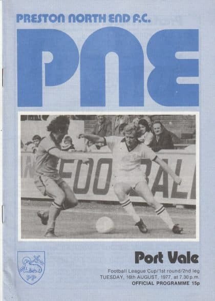 Preston North End v Port Vale 16-Aug-1977
