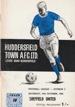 Huddersfield Town v Sheffield United  19-Oct-1968