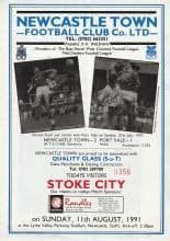 Newcastle Town v Stoke City 11-Aug-1991