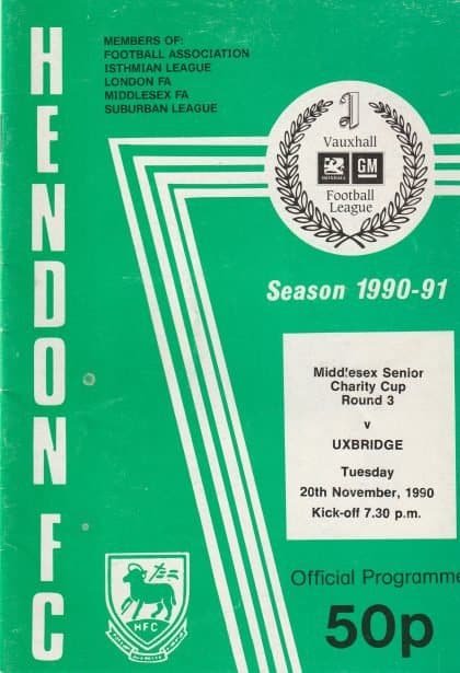 Hendon v Uxbridge  20-Nov-1990