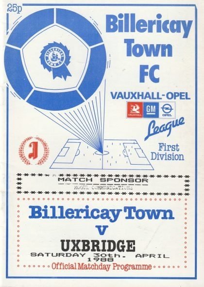 Billericay Town v Uxbridge 30-Apr-1988