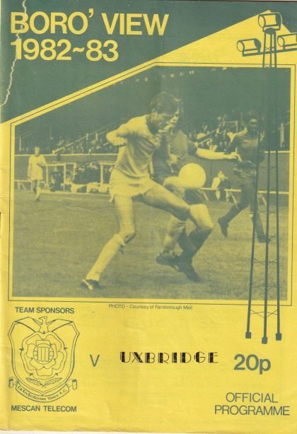 Farnborough Town v Uxbridge 30-Aug-1982