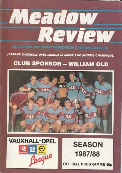 Chesham United v Uxbridge 09-Jan-1988