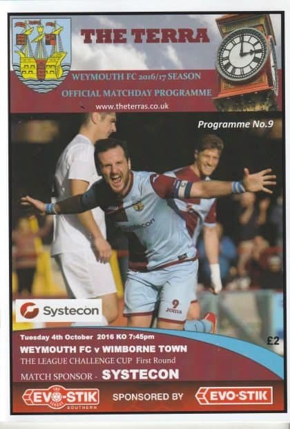 Weymouth v Wimborne Town  04-Oct-2016
