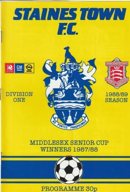 Staines Town v Yeading 26-Sep-1988