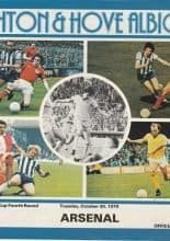 Brighton & Hove Albion v Arsenal  30-Oct-1979