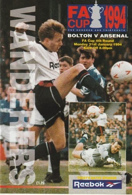 Bolton Wanderers v Arsenal 31-Jan-1994
