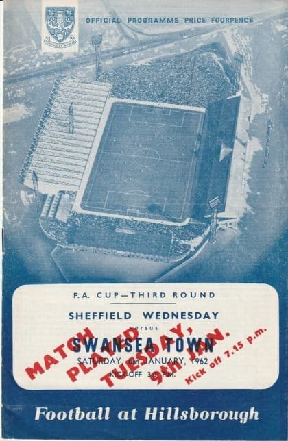 Sheffield Wednesday v Swansea Town 09-Jan-1962
