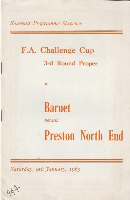 Barnet v Preston North End 09-Jan-1965
