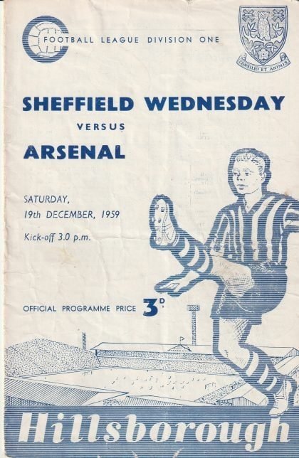 Sheffield Wednesday v Arsenal  19-Dec-1959