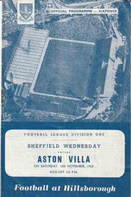 Sheffield Wednesday v Aston Villa 10-Nov-1962