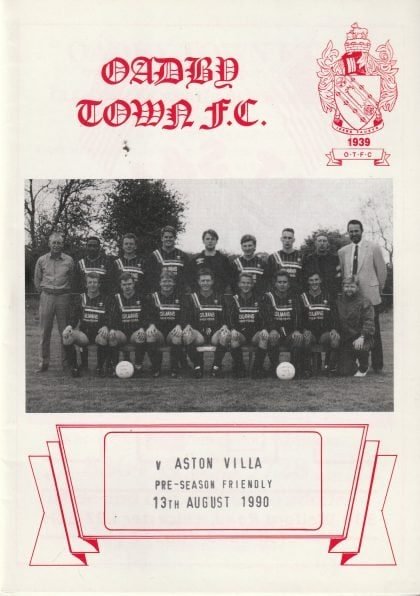 Oadby Town v Aston Villa 13-Aug-1990