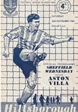 Sheffield Wednesday v Aston Villa 26-Nov-1960